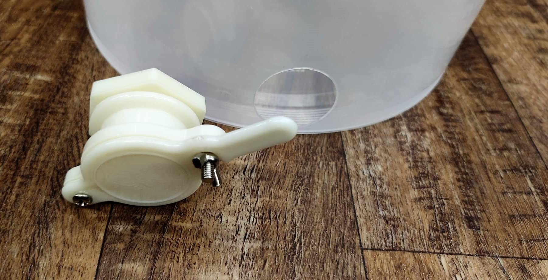 Abfülleimer / Honig Eimer 25kg mit Quetschhahn (Kunststoff Weiß)