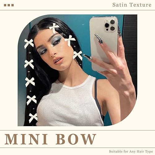 Vista 60 de 30 piezas de pinzas para el cabello con lazo de raso rosa, accesorios para el cabello con lazo de raso mini, lindos lazos para el cabello, barretas