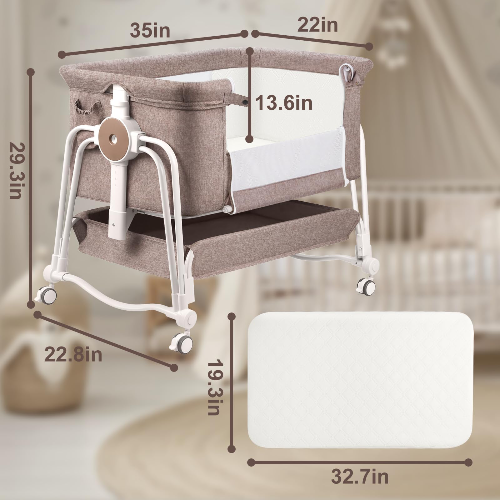 Amazon.co.jp: Suihuooo 4 in 1 ベビーベッド 新生児 折りたたみ