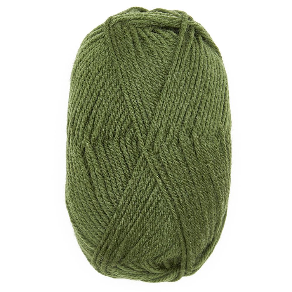 Przędza Superwash w 100% z czystej wełny, zestaw 6 motek (300 gramów) waga DK, pochodząca bezpośrednio z Peru, niebiańsko miękka i idealna do robienia na drutach i szydełkowania (zielony liść - 6