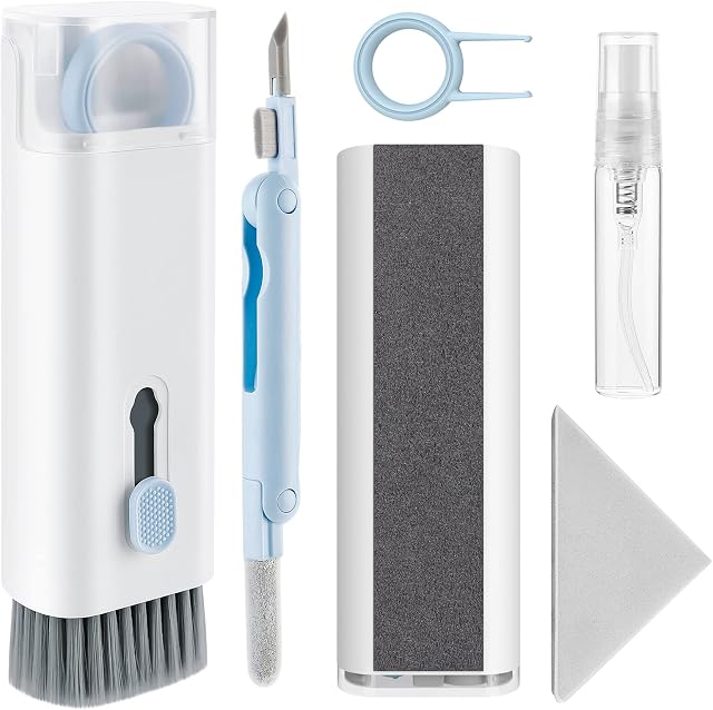 Osportfun Keyboard Cleaner Brush, 8 in 1 Keyboard Cleaning Brush Kit,Multifunctional Keyboard Earphone Cleaner, Computer Keyboard Cleaner for Airpods 2/pro Gaming Mechanical Keyboard