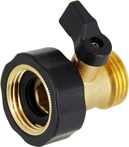 Miniatura 4 de Lifynste Conector de manguera de jardín de válvula de cierre de latón resistente, 2 juegos