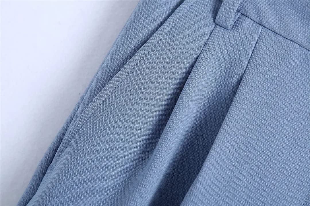 Set da donna a 2 pezzi con doppio petto e pantaloni con bottoni a risvolto a due pezzi