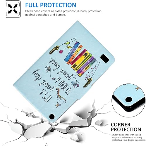 Miniatura 4 de Dteck - Funda protectora para tablet Fire 7 para niños, de piel sintética, con ranuras para tarjetas Tienda Kindle Fire de 7 pulgadas (975