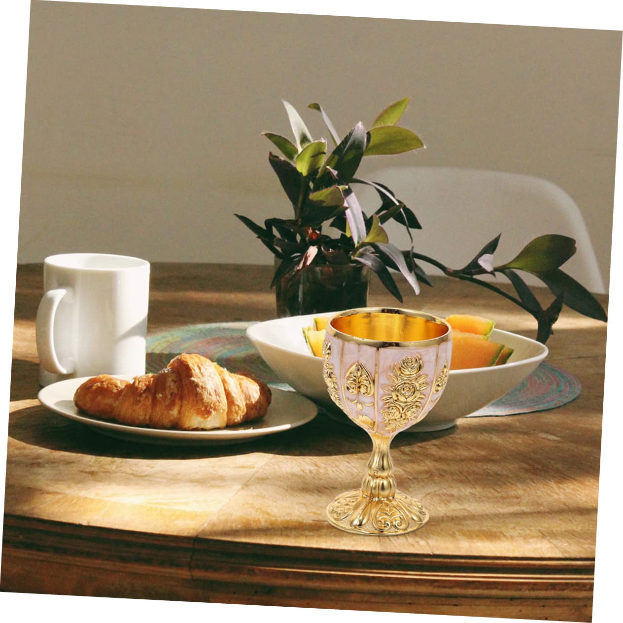 PRETYZOOM 10 Piezas Copa De Vino Europea De Alta Adornos Retro Taza De Té Vasos De Té Helado Copa De Cáliz Para Celebraciones Reales Recipiente Para Beber Taza De Caldero Taza De Cáliz