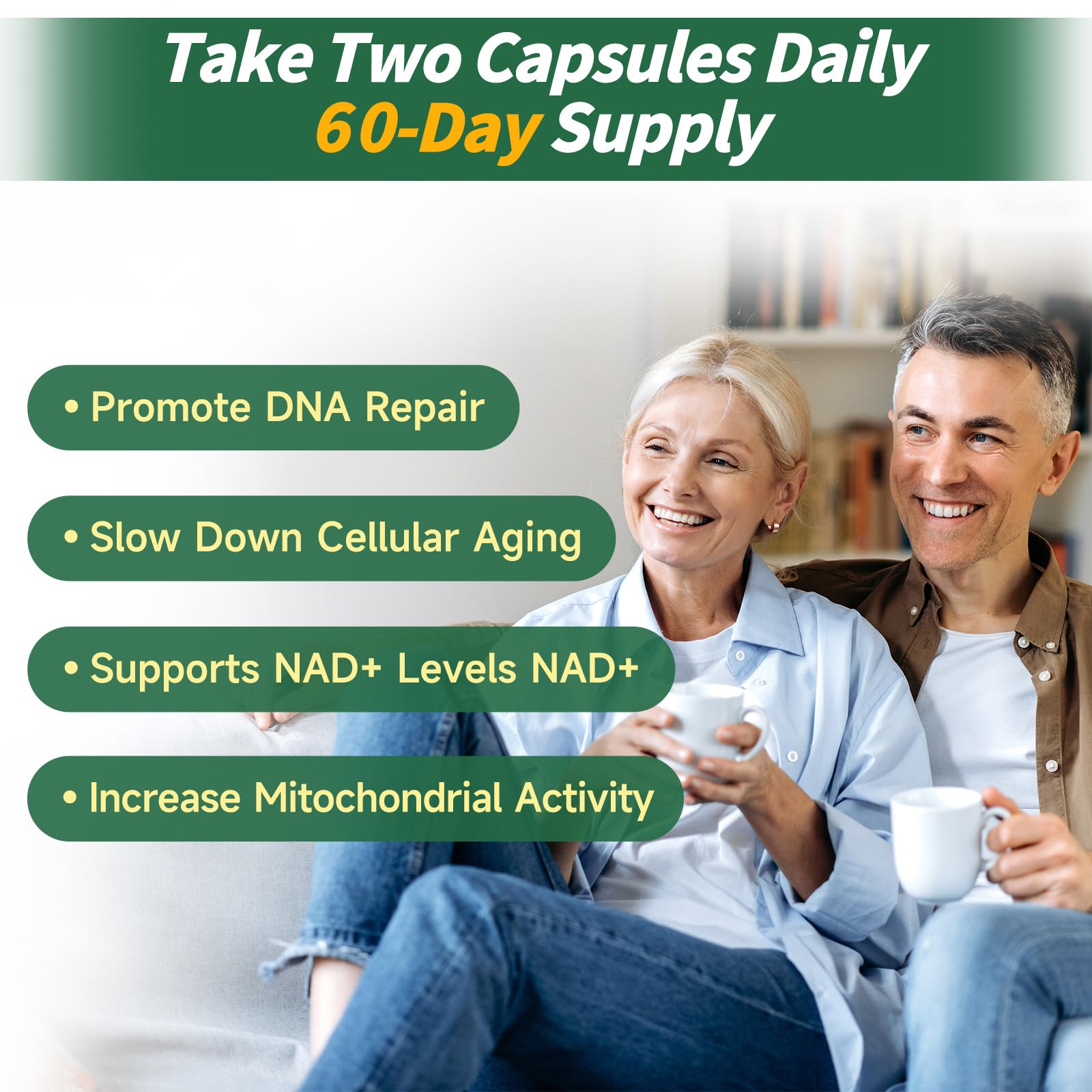 NAD Supplement, NAD+ Nicotinamide Riboside Resveratrol 1000mg, Liposomal NAD Supplement for Women & Men, NAD Plus with CoQ10 for Cellular Energy & Healthy Aging, 120 Caps - 60 Day Supply — Amazon image 3