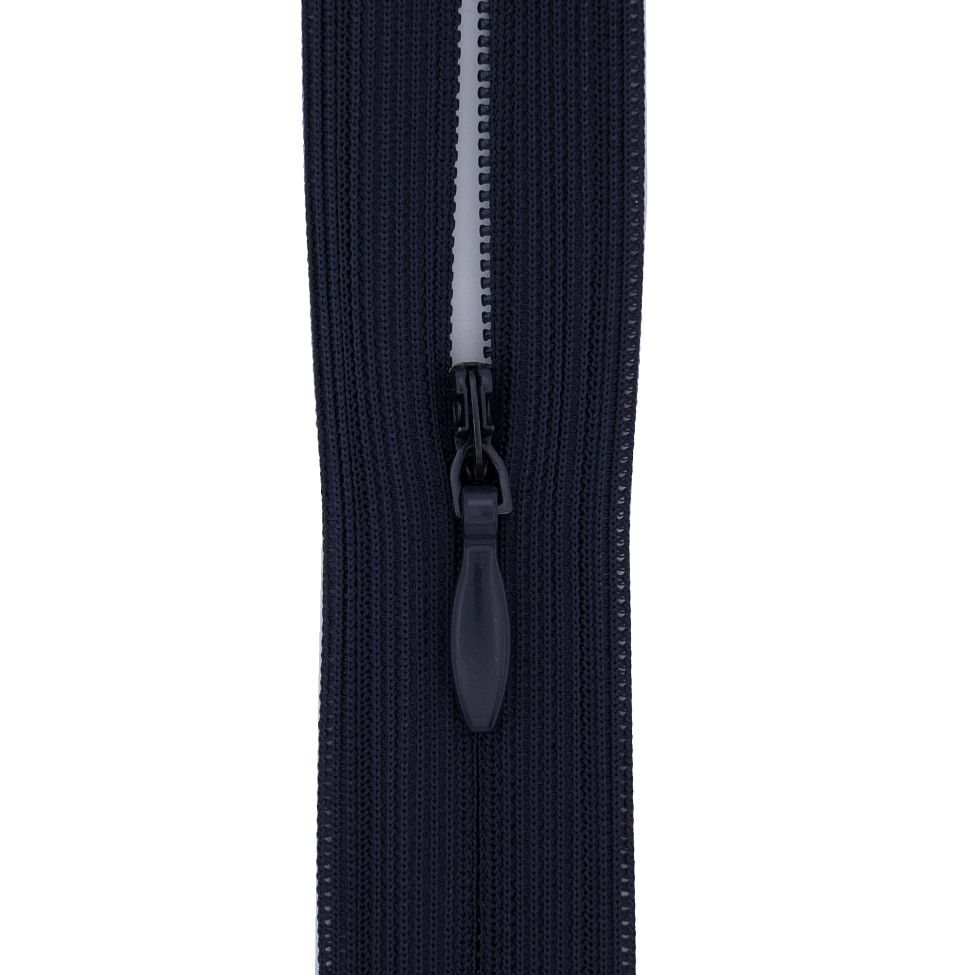 #3 Flexi Invisible Close-End Zip, Pack of 5, Concealed Zipper for Dresses & Skirts, Soft Stretch Tape
