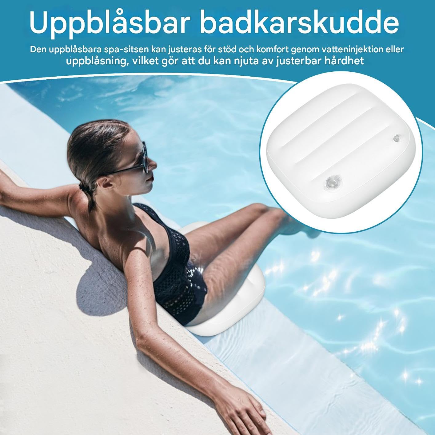 Almohada de Baño - Inflable Baño Spa Banco | Ergonómico Portátil Para Adultos Niños Baño Piscina Al Aire Libre Experiencia Relajación