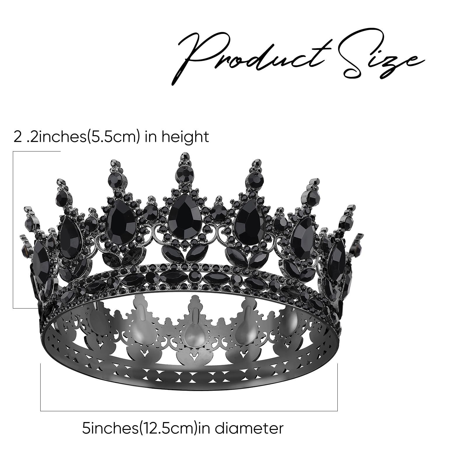 Diadème Couronne Avec Strass Blanc - Couleur Argent - Pour Cérémonies, Soirées - Neuf