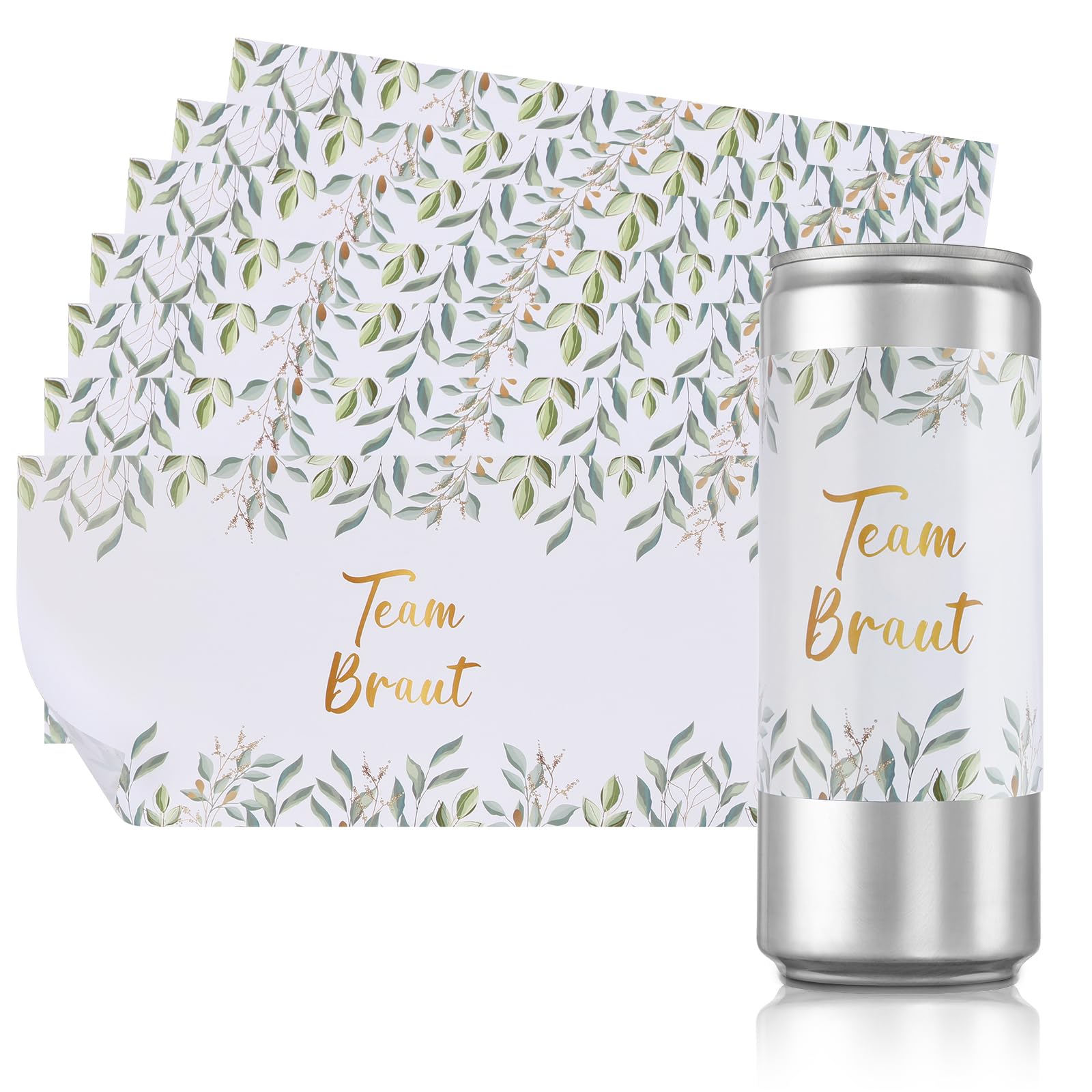 DKINY pegatinas para latas de prosecco equipo de la boda pegatinas novias botellas de eucalipto latas de bebidas pegatinas autoadhesivas pegatinas banderola para JGA accesorios decoración boda (Novia)