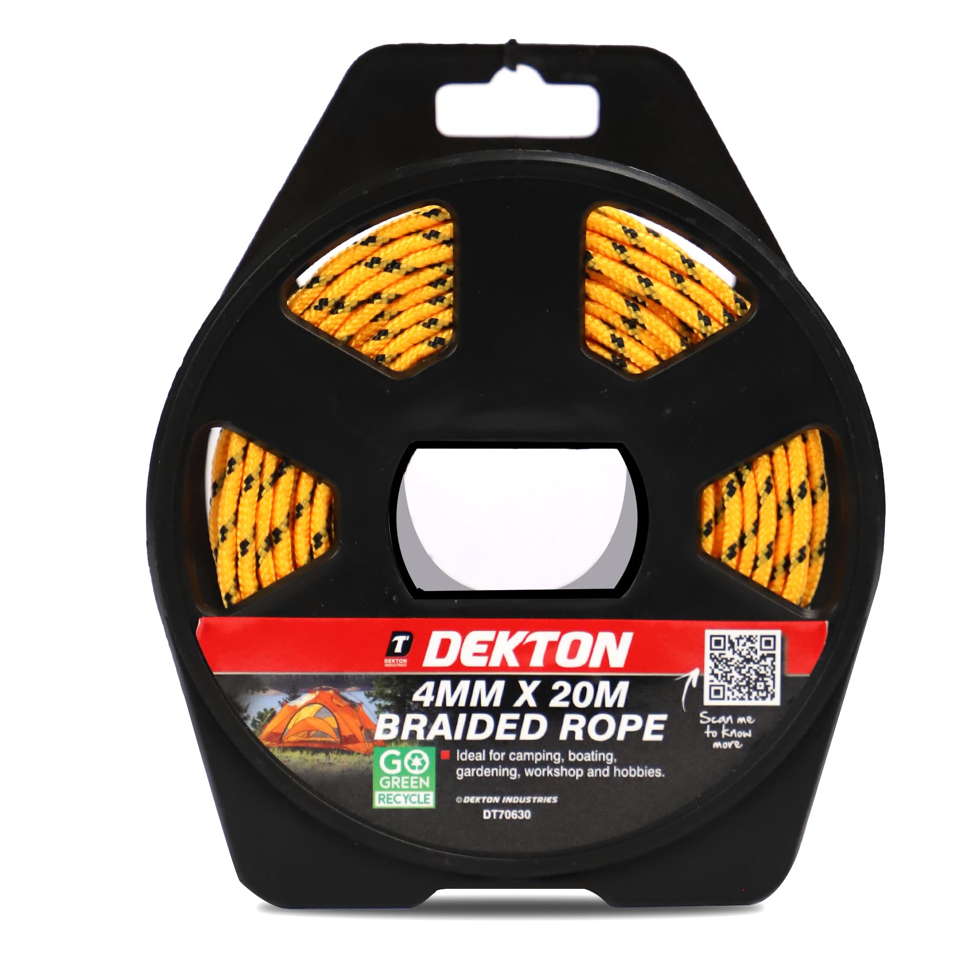 Dekton Silver 4 Mm X 20 Mm Braided Rope | Versatile Use For Camping, Boating, Gardening, Workshop, And Hobbies | Durable And Strong | Ideal For Various Applications