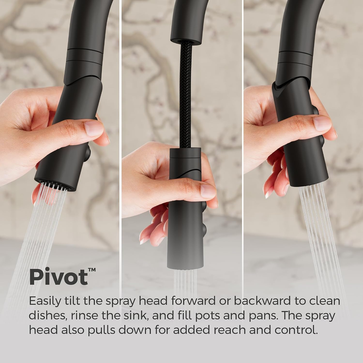 Pfister Exemplar Kitchen Faucet with Pull Down Sprayer, Single Handle, High Arc, NSF Certified, Spot Defense Matte Black Finish, F5297EPSDB