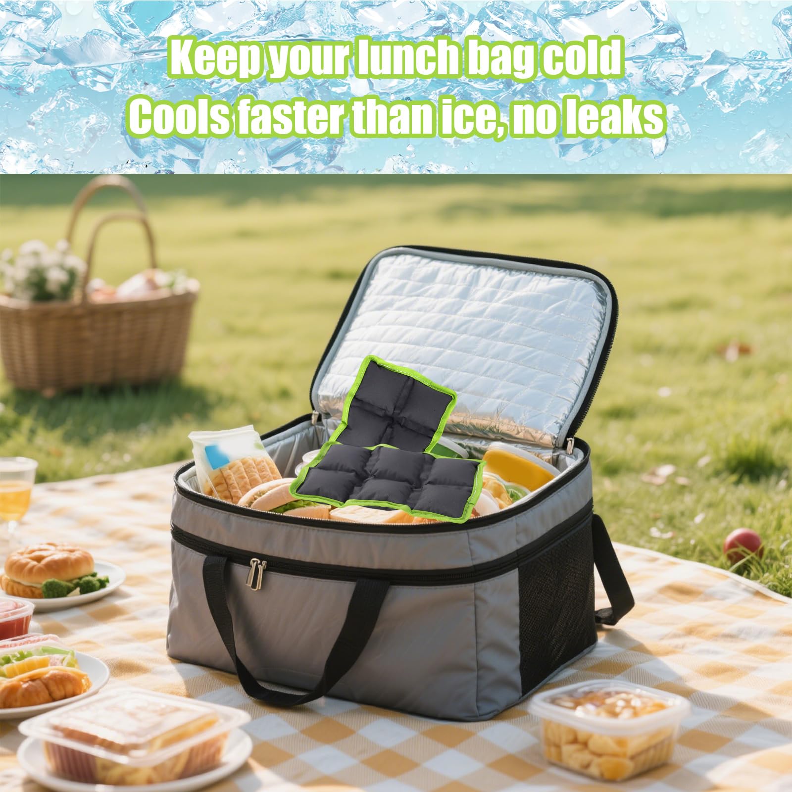 Lyreh 4pcs Reusable Lunch Box Ice Packs - Image 6