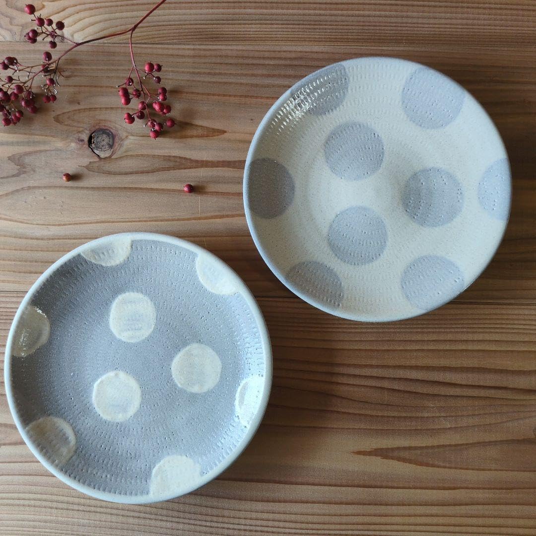 679 骨董 古伊万里 太明成化年製 丸紋染付5寸皿 2点組 幕末 金