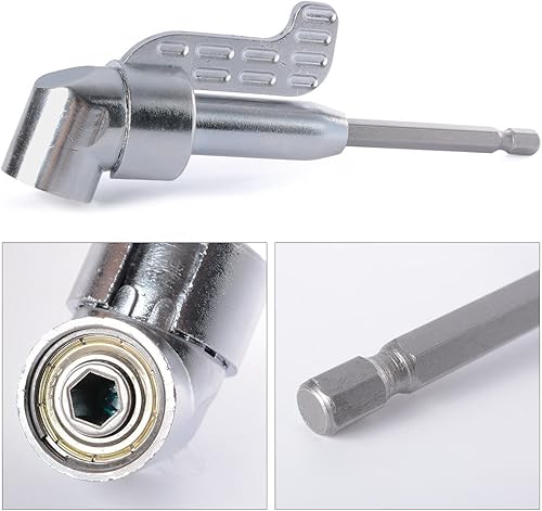 Miniatura 2 de Rocaris Destornillador eléctrico de extensión de ángulo recto de 105 grados, accesorio de taladro con 1/4 de pulgada hexagonal de cambio rápido y