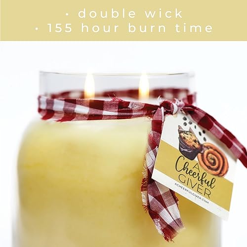 Miniatura 4 de A Cheerful Giver - Pastel de comida de ángel - Tarro de vela perfumado de 34 onzas con tapa - Keepers of The Light - 155 horas de tiempo de