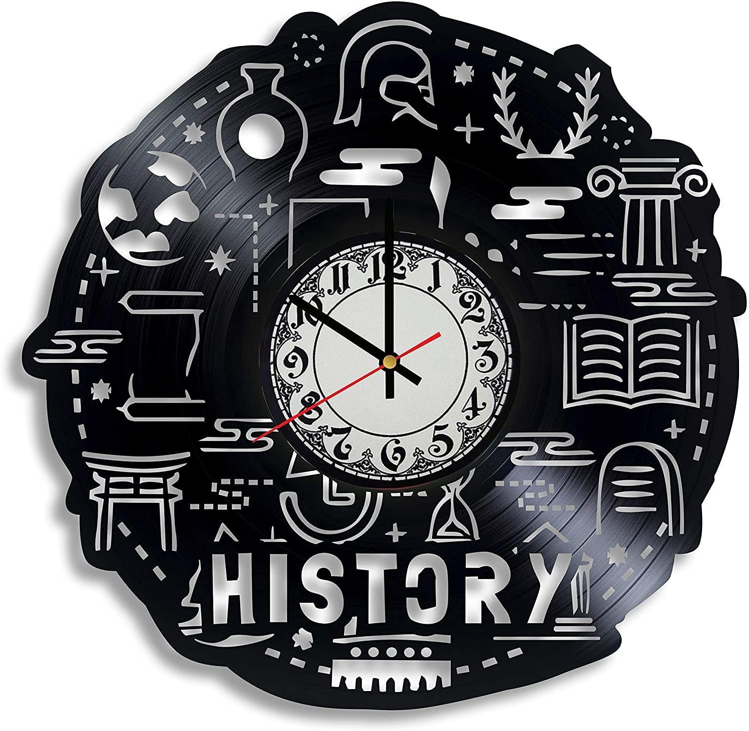 Horloge murale vinyle histoire pour décoration de salle de classe unique