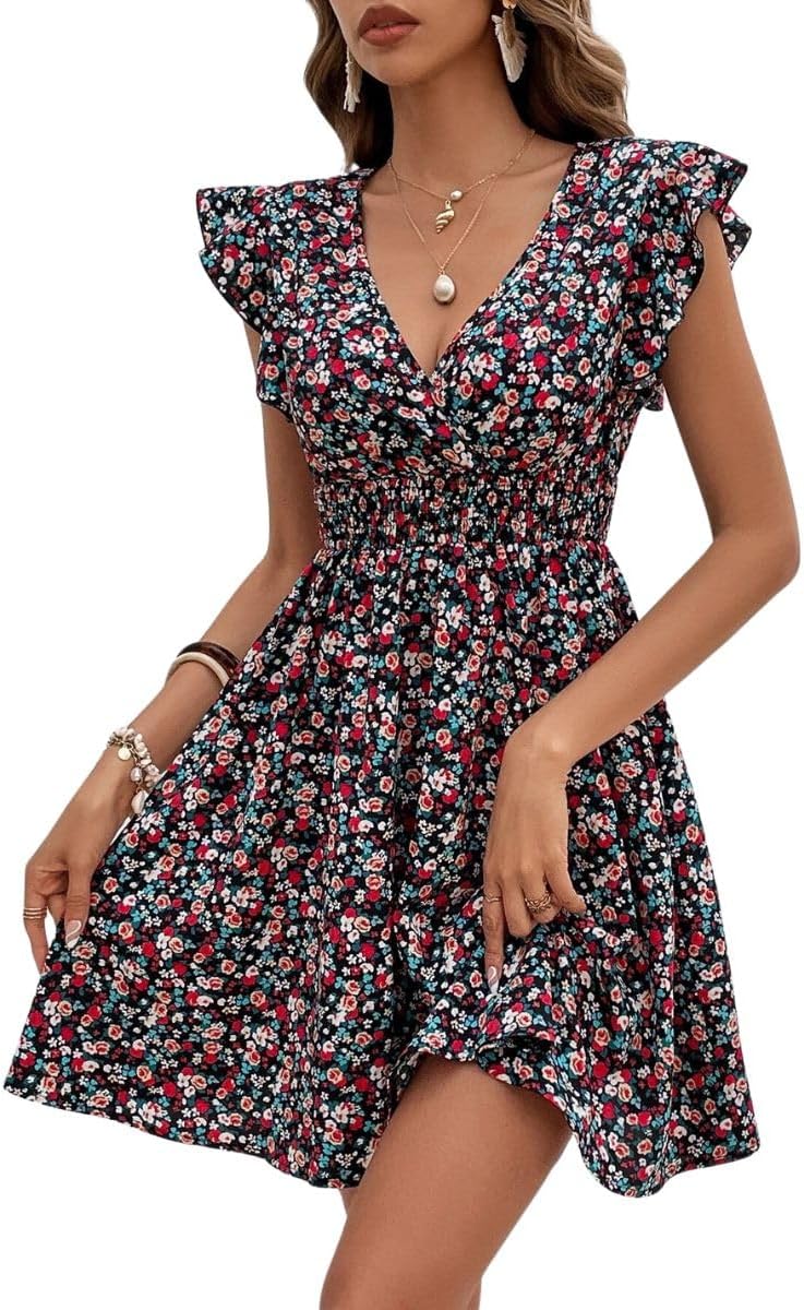 Summer Dresses for Women – Short One Piece A-Line Midi Dress | Lightweight Vacation Wear & Daily Casual Outfit