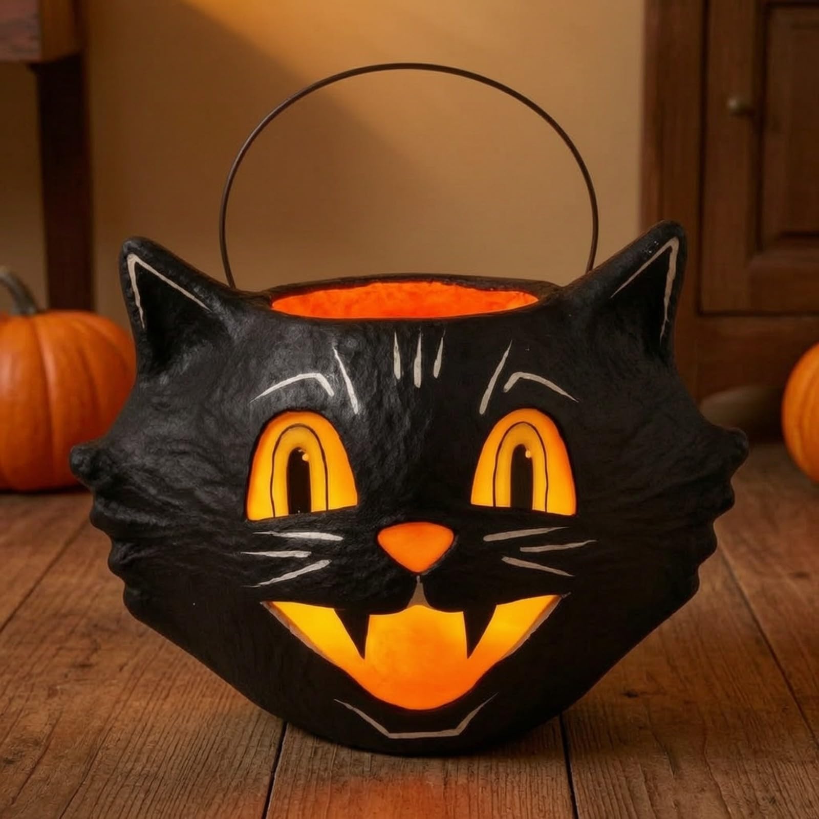Ciotola per Caramelle a Forma di G Nero Comp Cioto Halloween retrò Statuetta Decorativa ngresso Casa