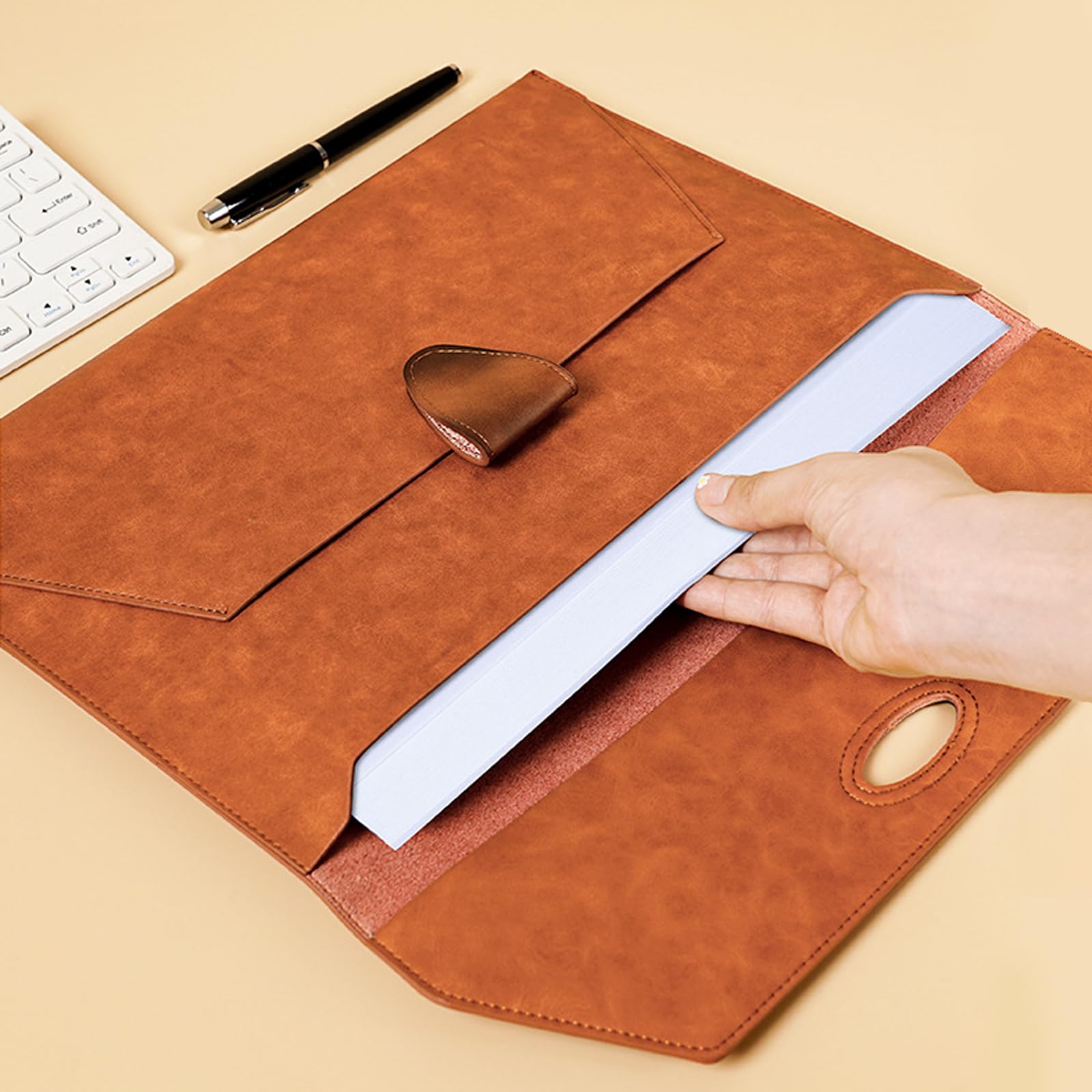 VANRA 1 Porte-documents A4 En Cuir Synthétique Imperméable Pour