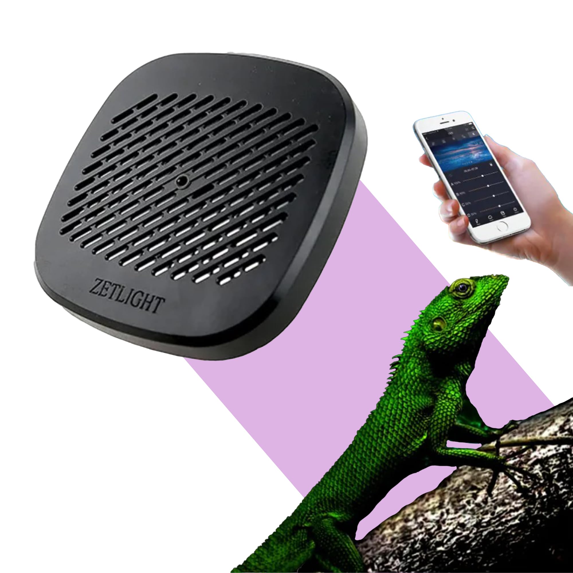 ZL U1 - Lampada LED UVA UVB per rettili con controllo app per habitat desertici e tropicali
