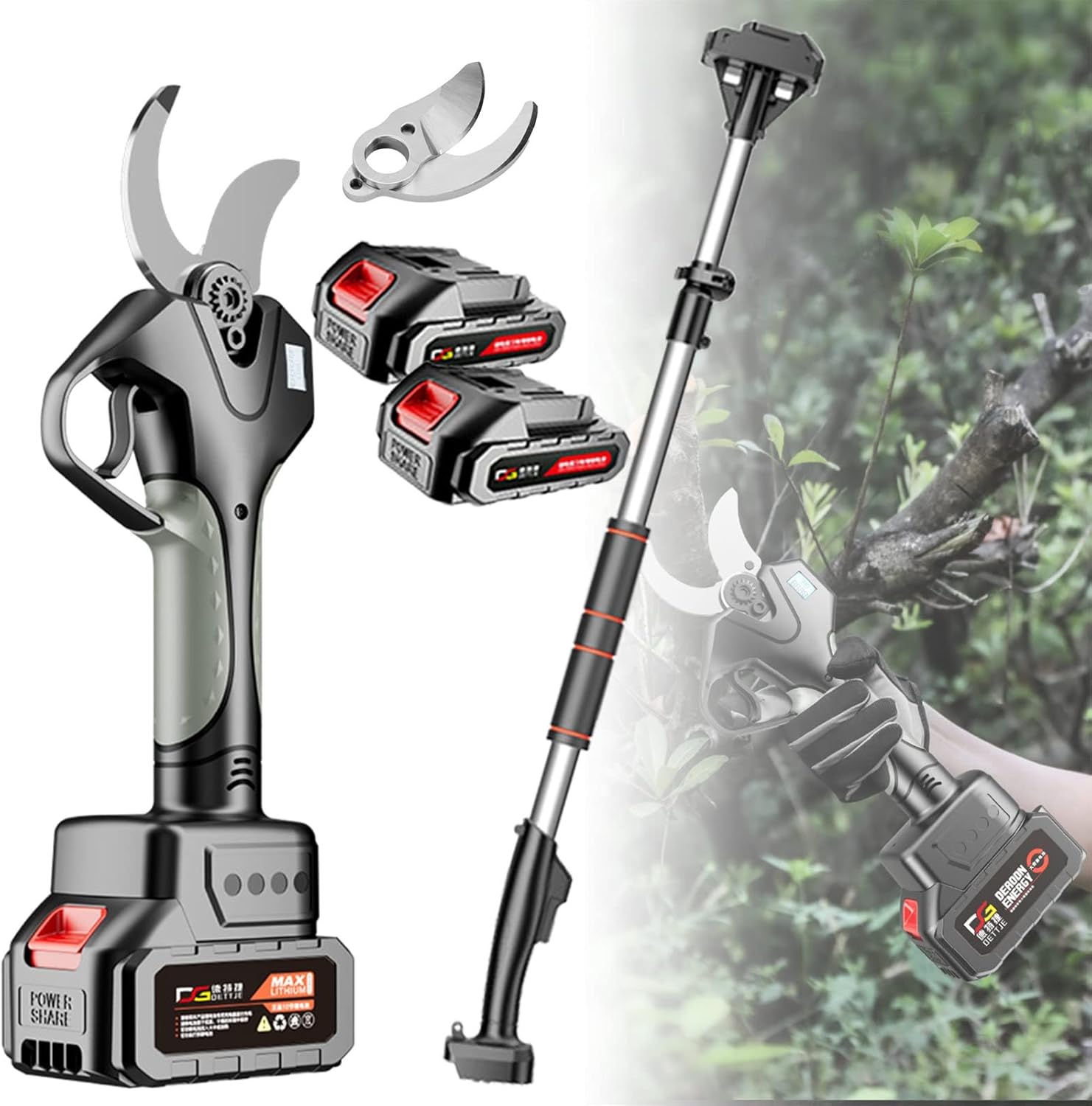 MMCUBE Extendable Tree Pruning Pruner 21V Cordless Electric Pruning