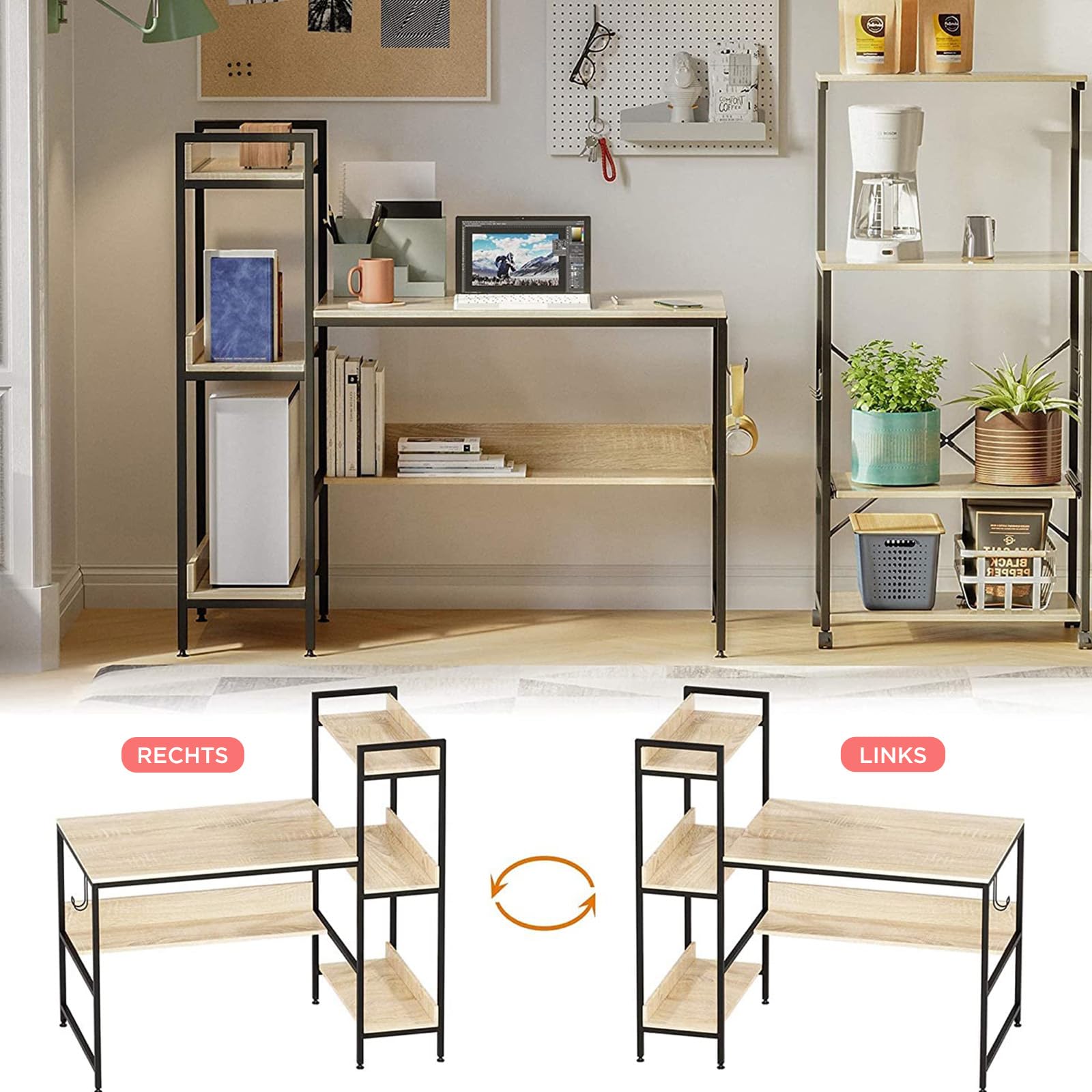 BESTIER Buffets & Sideboards, One Size, D232W-OAK