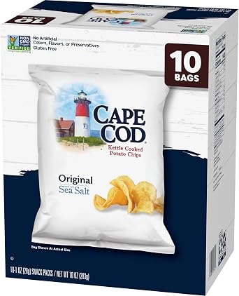 Cape Cod Potato Chips Original, 1 Oz, 10 Ct