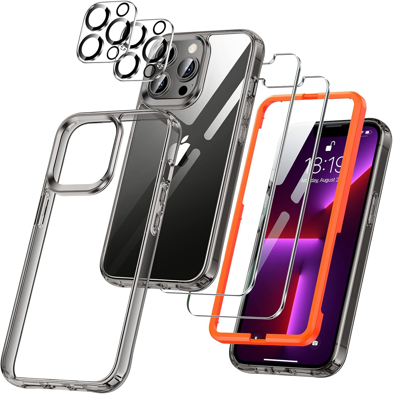 UniqueMe 𝟮𝟬𝟮𝟮 𝙐𝙥𝙜𝙧𝙖𝙙𝙚𝙙 [5 in 1] Designed for iPhone 13 Pro Case 6.1