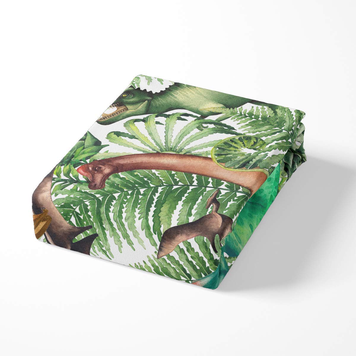 Dinosaurier Spannbettlaken-Set Für Kinder – 90x200 Cm + Kissenbezug, 3D-Druck, Microfaser, 30 Cm Tiefe