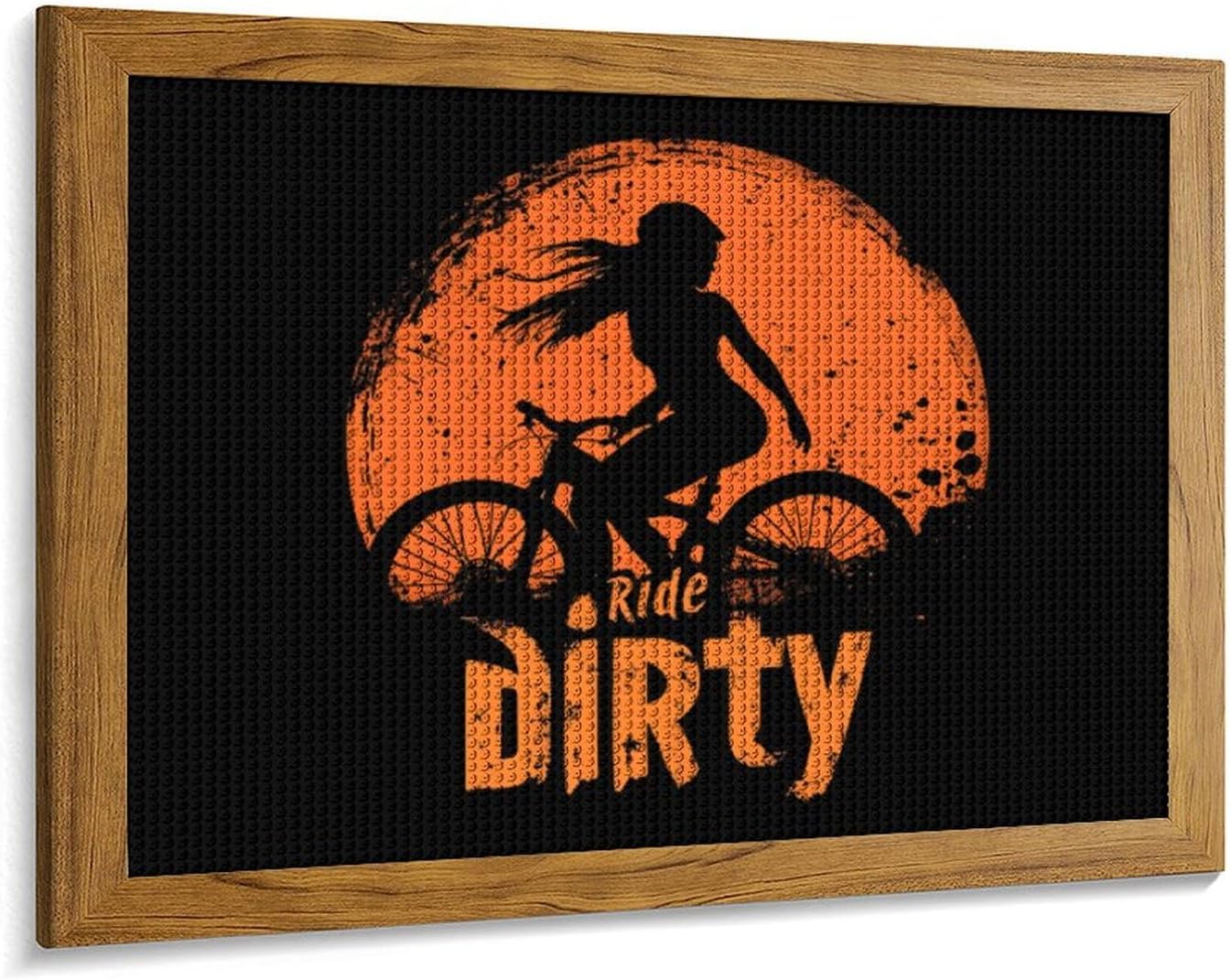 Ride Dirty Printed Diamond 5D Painting Kit 16x20in DIY Full Drill Craft with Tools for Home Wall Decor Gift Yellow Wood 50 * 40cm