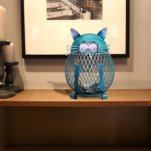 Miniatura 6 de Alcancía de metal para adultos, banco de dinero de animales con tapa inferior, regalos creativos y prácticos para gatos amantes de los gatos,