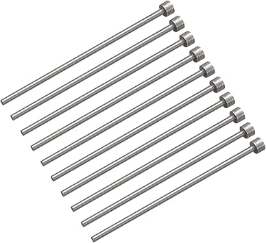 5 Poinçons Droits (pin Punch) 1,5mm X 65mm - Acier, Pointe Ronde - Pour éjecteur, Bricolage Précis