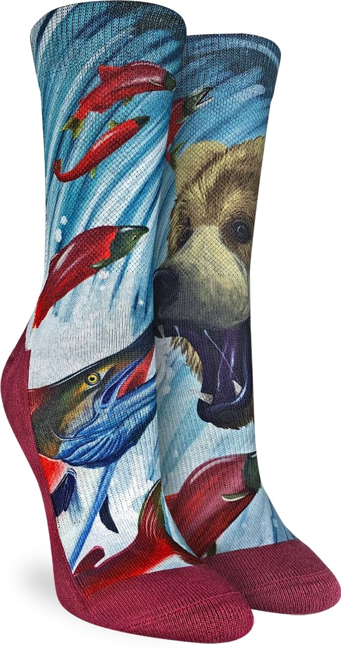 Good Luck Sock Women's Breaching Orcas Socks, Adult, Shoe Size 5-9 — view 159