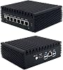 Fanless Mini PC Win 11 Pro, Core i5 8250U Micro Firewall Appliance with 6 x Gigabit LAN, Mini Computer Hardware for Network Router, Barebone NO RAM/SSD/System, RJ45 COM