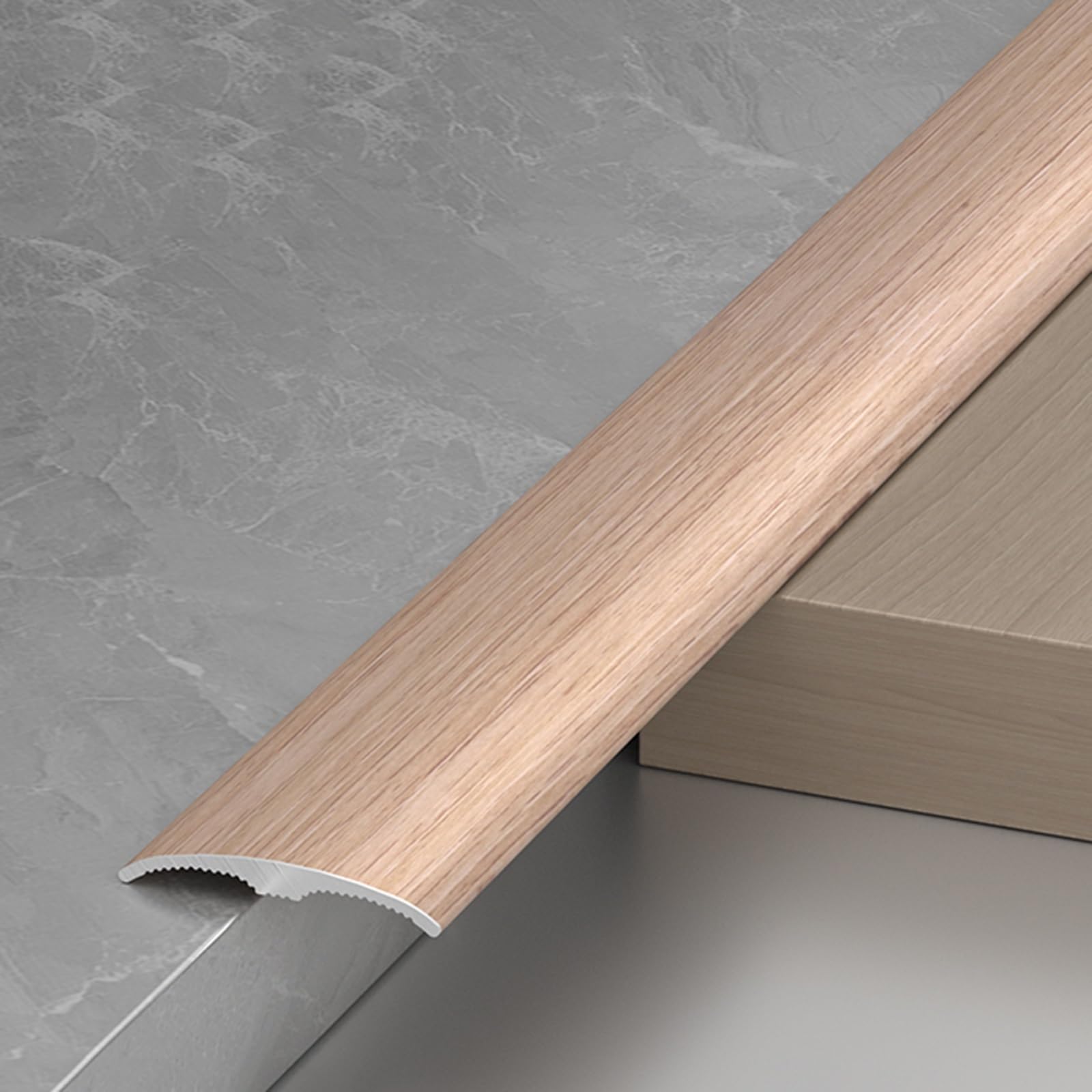 Aluminiowe listwy przejściowe do drewna i płytek, progi drzwiowe, laminat i łączniki do płytek, łatwa w czyszczeniu, jasnobrązowa, szerokość 2 cm