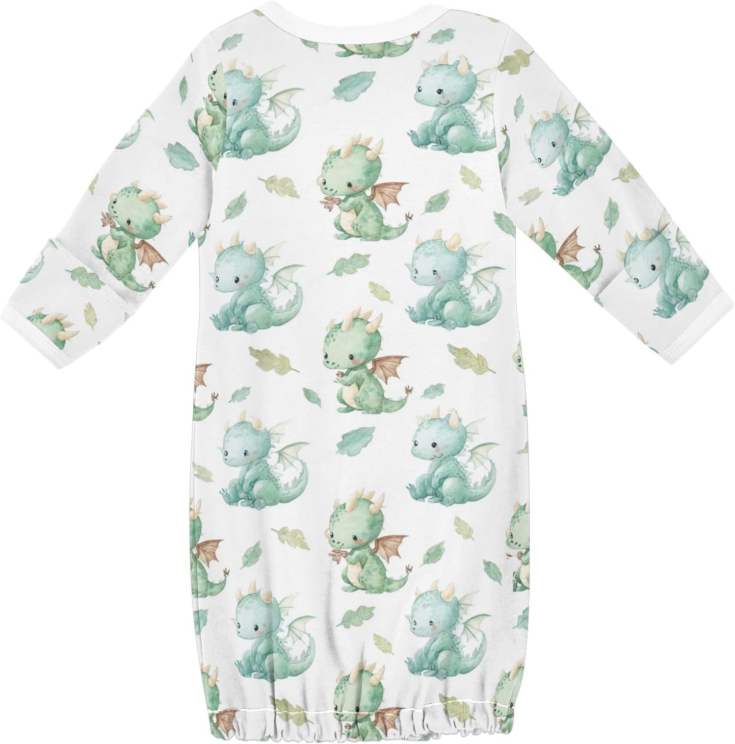 Baby Girls Boys Sleeper Gown Popcorn Buckets Long Sleeve Nightgown for Newborn 0-12 Months