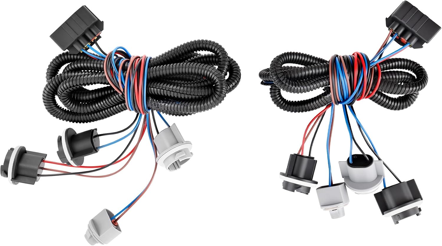 Gledewen Tail Light Wiring Harness Compatible with 2003-2007 Chevy Silverado 1500 2500HD 3500, 2003-2006 Silverado 1500HD Rear Driver and Passenger Side Tail Lamp Harness Replace 16531401 16531402
