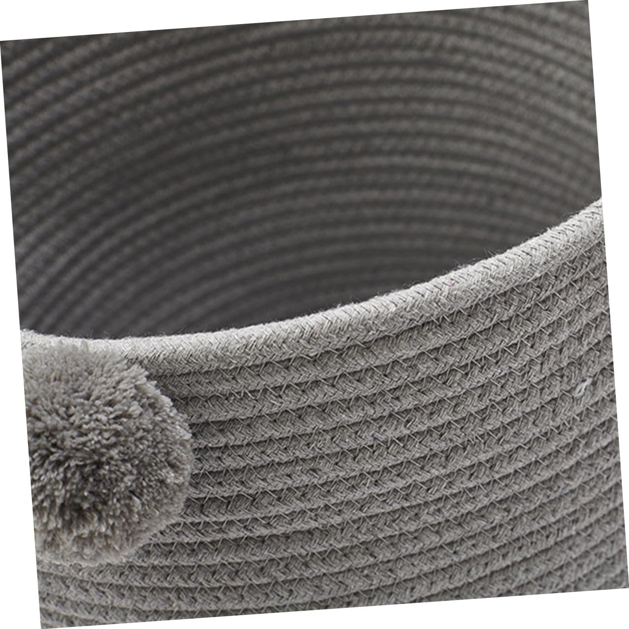 Cesto per Biancheria Rotondo in Corda di Cotone con Grande Capacità e Design Elegante, Contenitore per Vestiti Sporchi per Dormitorio e Armadio