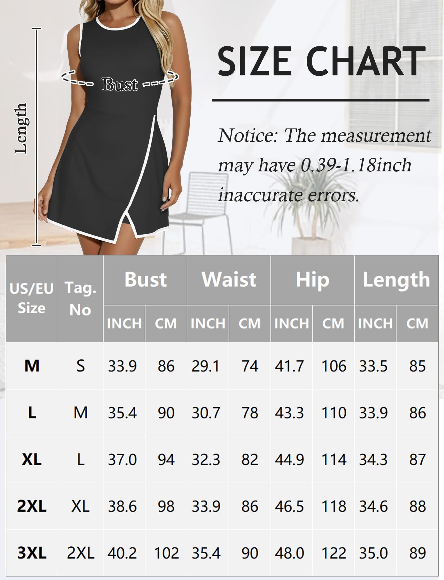 SEAUR Damen Sportkleid mit integrierter Shorts Seiten Taschen A Line Ärmellos Casual Tennis Golf Walking Athleisure Sommer Kleid