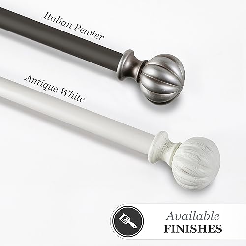 Miniatura 6 de Kenney - 71631 Rachel Barra de cortina decorativa estándar para ventana, 28 a 48 pulgadas, peltre italiano