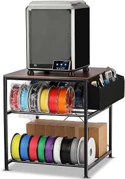 3d Printer Stand with Filaments Storage - 3d Printer Table Rack Heavy Duty Cart Desk with Wheels for Workshop Studio Office