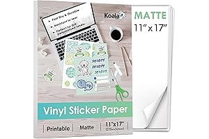Koala Printable Vinyl Sticker Paper for Inkjet Printer