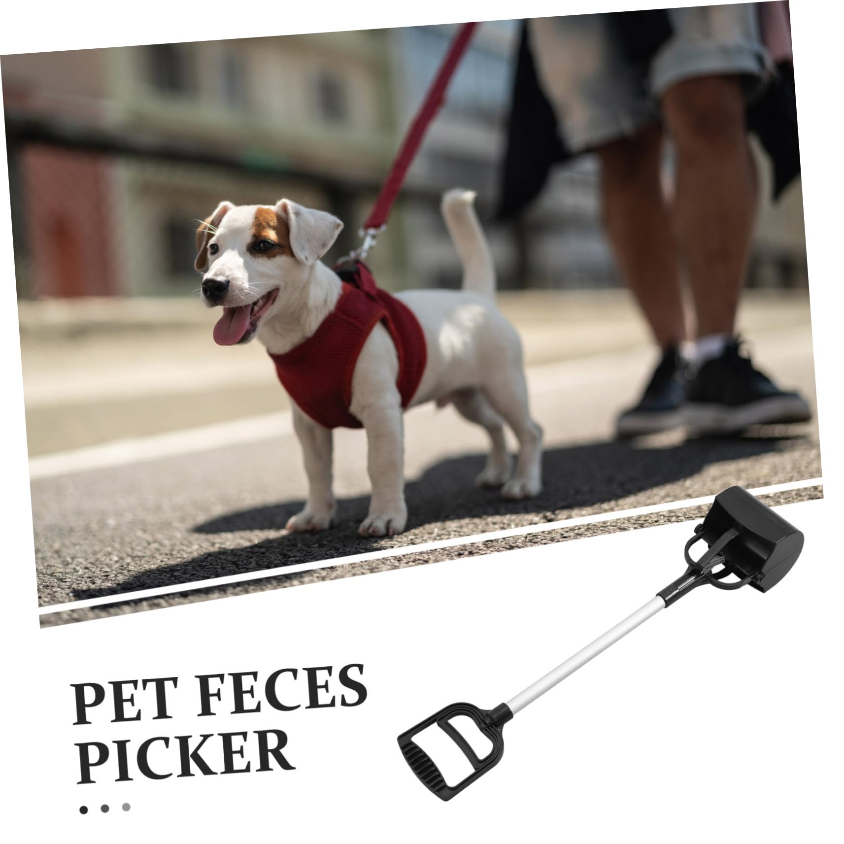 Ramasseur de Déjections pour Chien en Plastique Manche Long, Nettoyeur D'excréments d'animaux D'extérieur, Facile à Utiliser pour Protéger Vos Mains Couleur Aléatoire