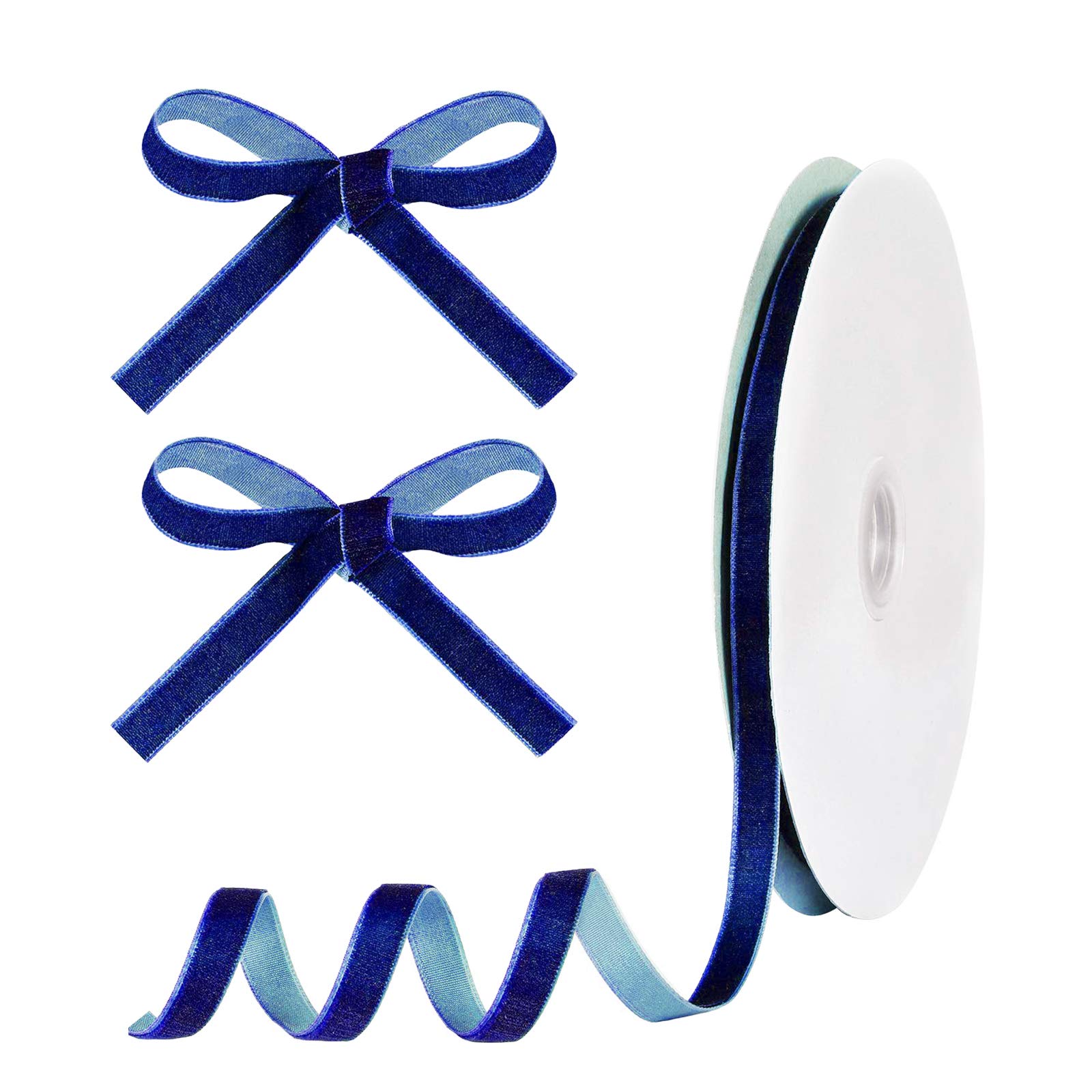 Ruban en velours bleu marine ALEXCRAFT pour emballage de cadeau élégant