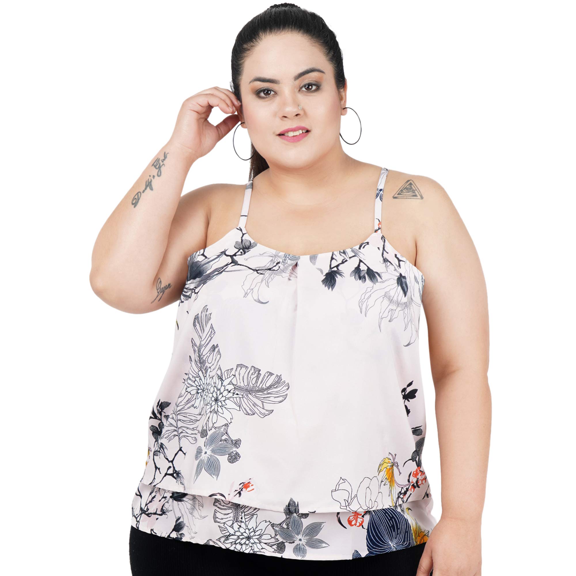 indietoga Women's Printed Plus Size Layered Tank Tops (2XL to 7XL)-picture-15