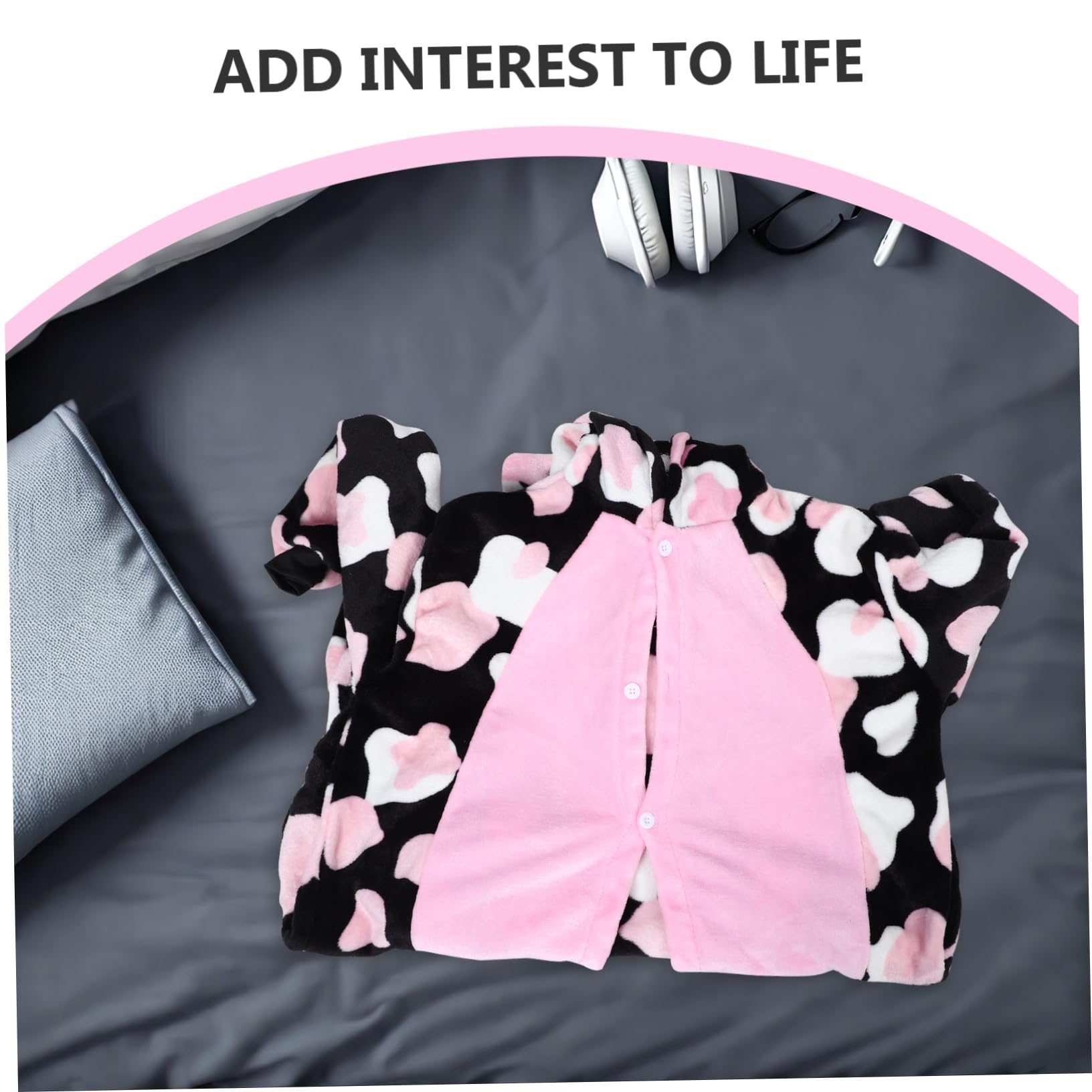 GALPADA Pijama Enterizo de Vaca Lechera para Adultos Ropa de Dormir de Animales de Dibujos Animados Disfraz de Halloween para Mujeres y Hombres XL