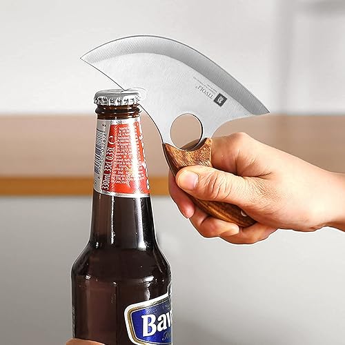 Miniatura 6 de TIVOLI Juego de cuchillos de cocina, cuchillo de carne con funda, cuchillo basculante de Alaska hecho a mano de 5 pulgadas, hacha cortadora de pizza