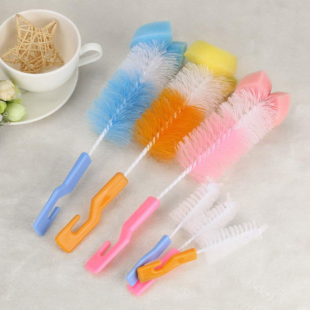 Brosse à Bouteille Longue 42 Cm - Nettoyage Carafe, Bouteille, Goulot Étroit, Tige Métal, Poils Nylon