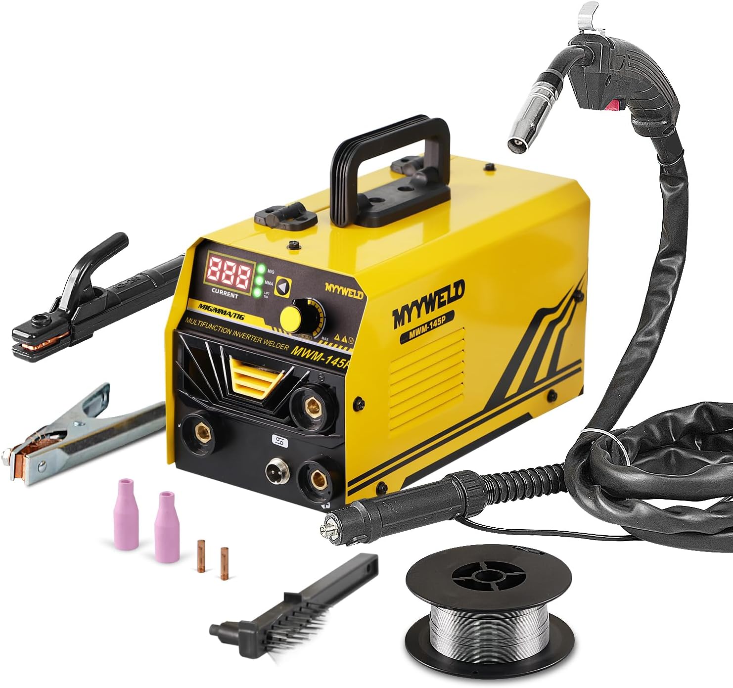 Amazon | HZXVOGEN ノンガス 半自動 溶接機 100V 200V 兼用 MIG溶接機 145A 軽量 家庭用 日本語説明書 ...